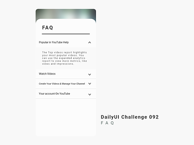 DailyUI Challenge 092: FAQ 092 adobe xd app challenge dailyui dailyuichallenge design faq graphic design ui ux xd