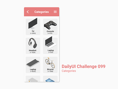 DailyUI Challenge 099: Categories 099 3d 3d element 3d icon app categories challenge dailyui dailyuichallenge design graphic design products stuff ui ux xd