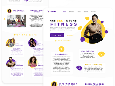 Landing Page for Fitness Website app challenge dailyui design fit fitness graphic design gym landing sharpen.design site ui ux wesite
