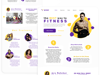 Landing Page for Fitness Website