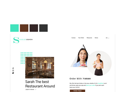 Sarah resto project web design design restaurant ui ux web design website