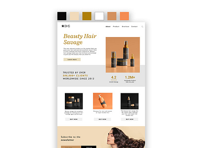 beauty hair savage conception web design figma haircare product ui ux web design web designer