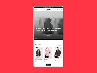 ASOS — Homepage concept branding figma homepage ui ux