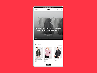 ASOS — Homepage concept