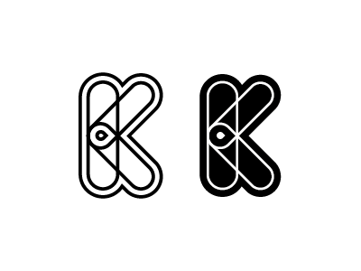 Type experiment with the letter "k" branding design element experiment icon k letter logo logo design mark monogram type unused visual