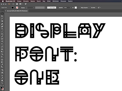 Display Font: One alphabet decorative display font geometric letter line one otf stroke ttf type unused