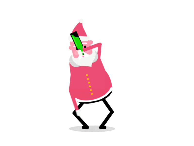 Drinking Santa alvz animation bottle bungalow character christmas claus drinking drunk palita santa studio