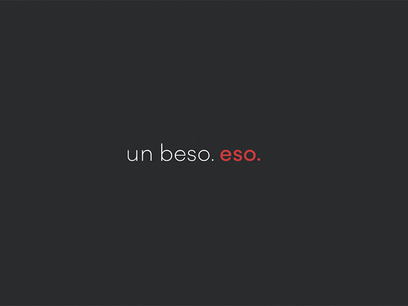 un beso. eso. animation beso clean gif minimal seductive sensual sexy text type typography words