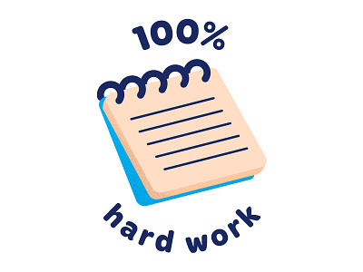 Hard Work Badge alvz badge cute hard work illustration notebook stationary vector