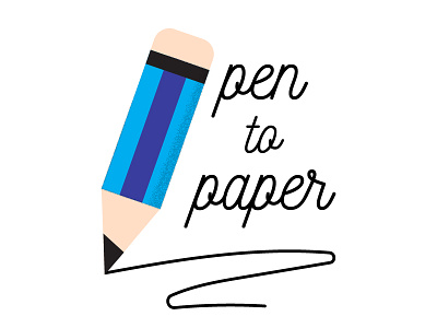 Pen to paper badge draw illustration motiovation motivational paper pen pen to paper pencil