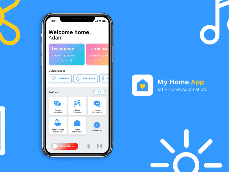 My Home App - UI animation after effects app automation design first shot home automation icon interaction design iot typography ui ui ux design ui animation