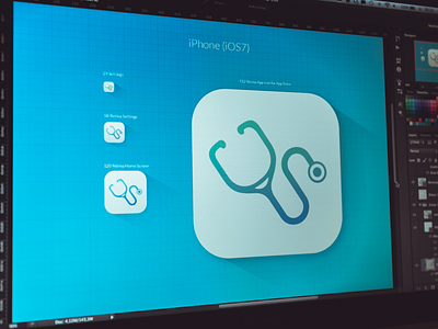 Doctor icon - for iOS7 App (redesign) app blue doctor flat gradient icon ios iphone longshadow mobile screen size