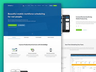 SchedulApp - home (landing page)