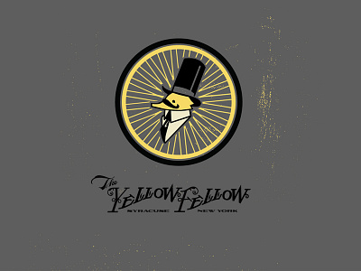 The Yellow Fellow duck lettering logo mark retro syracuse tophat wheel