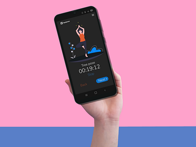 DayliUI #014 Countdown Timer for a Yoga app challenge design ui