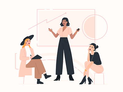 Community ambitious bold businesswoman character character design classy community cute design digital design feminine flat girl girly illustration sharp stylish ui vector woman