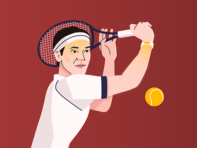 Web illustration for Aibstract asian character character design colorful digital design dynamic flat illustration lien line lineart man player professional sports sportsman tennis tennis ball tennis player vector