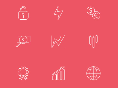 Trade Market Icons daily design flat icons illustrations ios mobile trademarket ui ux vector website