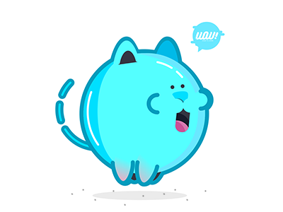 Rib Dribbble azul blue cat character gato ilustración ilustration mosnter personaje rib vector wow