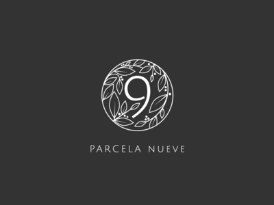 Parcela Nueve black branding design lettering logo typography vector vectorart