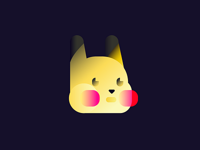 Pika Pi! character gradient color pikachu pokemon vector