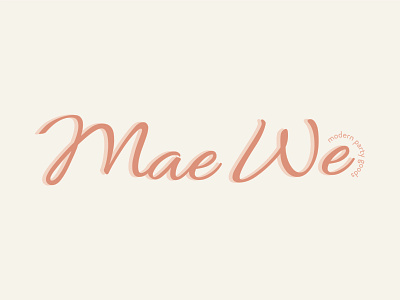 Mae We Primary Logo branding graphic design logo