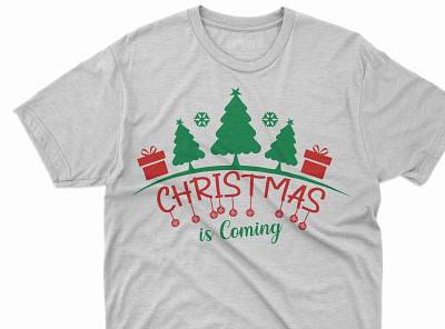 Christmas t-shirt design christmasiscoming tshirt