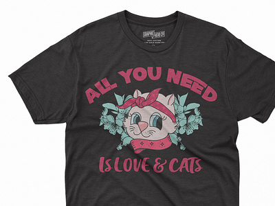 All You Need Is Love And Cats T shirt Design