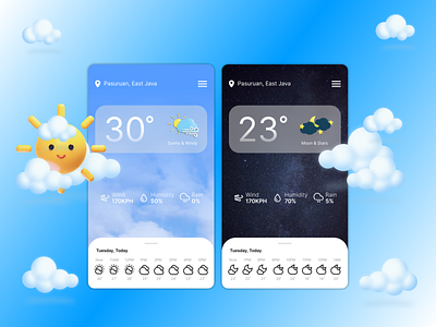 UI Weather android graphic design mobile ui weather