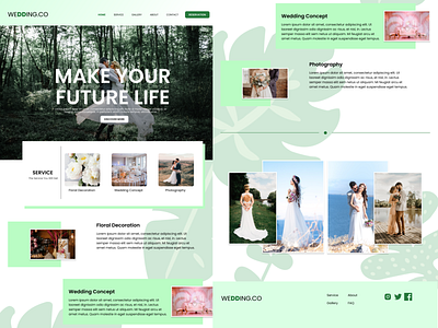 Landing Page Wedding Organizer branding graphic design landing page ui website