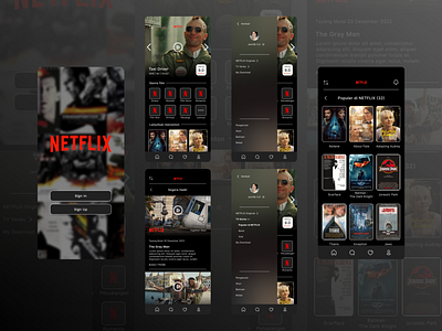 REDESIGN UI NETFLIX MOBILE APP app graphic design mobile netflix redesign ui uidesign