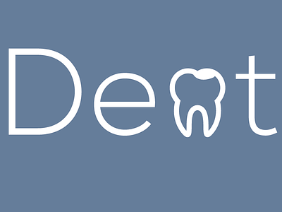 Dental logo - one of the concepts blue dental dental logo dentist logo logotype tooth typography