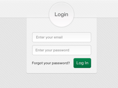 Login form button form form design log in login white