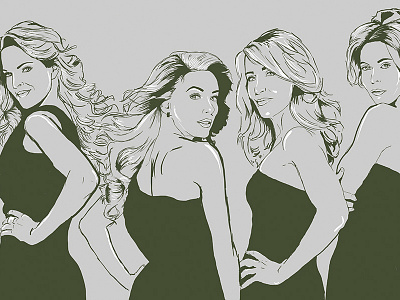 Desperate Housewives illustration psd rough sketch simple