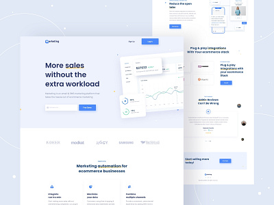 Marketing & Sales analytical Landing page Design landing page design marketing marketing agency marketing campaign sales funnel sales page