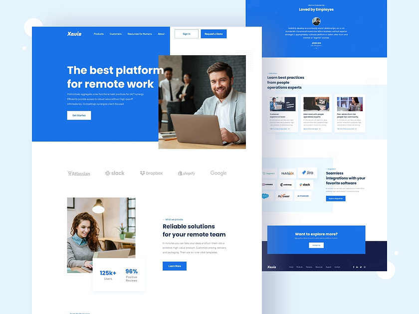 Project Management services agency landing page UI design by Team ...