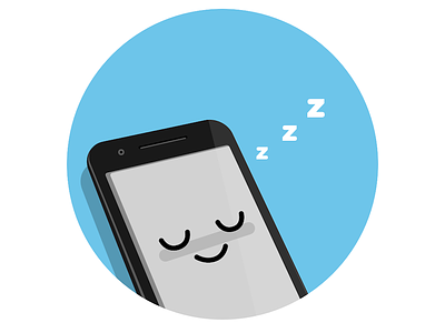 Sleepy Phone digital illustration null state