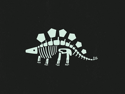Earnest the Stegosaurus' Bones bones dino dinosaur fossil glow in the dark illustrator stegosaurus