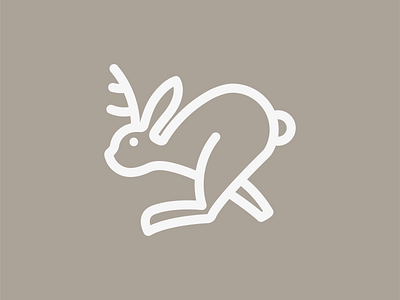 Jackalope icon jackalope line line icon rabbit logo rabbits simple
