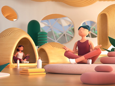 Meditation 3d 3d animation animation character characterdesign chill cinema4d healthy illustration motion design motion graphics motiondesign octanerender relax texture