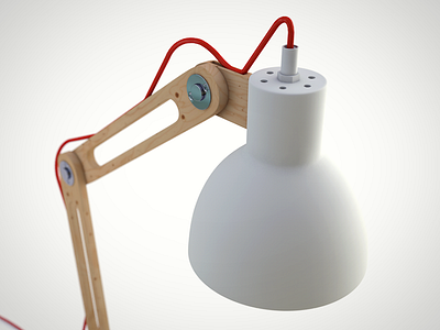 Desk Lamp 3d cinema4d lamp mapping modeling texture uv wood