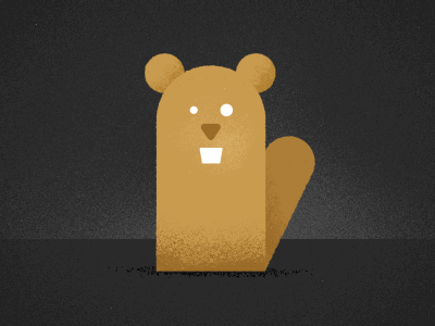 Groundhog after effects animation brown character design groundhog illustration texture