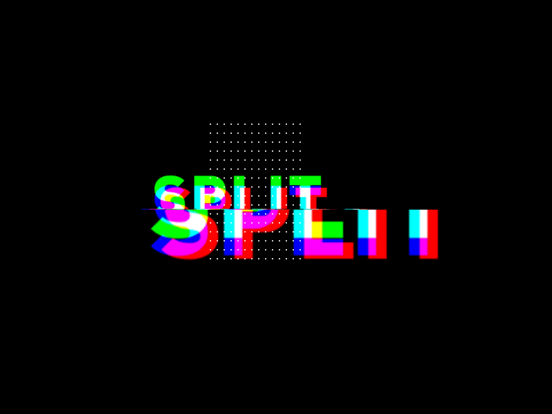 Split after effects animation channel digital distorsion experiment glitch grid motion design rvb split