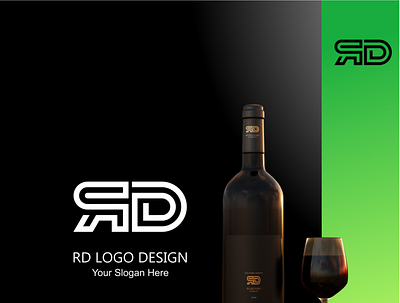 RD monogram 3d animation branding graphic design logo motion graphics ui