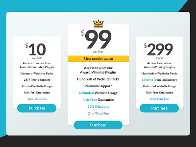 UI Challenge Day 040 - Pricing Table