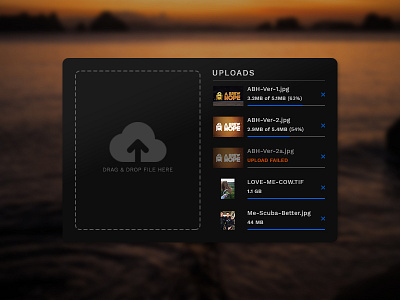 UI Challenge Day 041 - File Uploader Widget file uploader ui ui challenge ui design widget