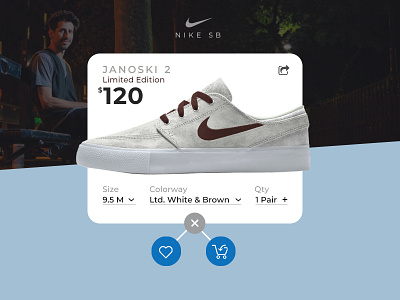 UI Challenge Day 055 - Add to Card nike nike sb ui ui challenge ui design