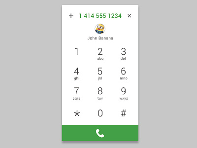 UI Element Challenge -- Day 003 Dial Pad daily challenge dial pad dialer minion mobile ui ui challenge ui design