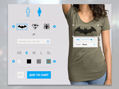 Day 015 - Shirt Creator batman daily challenge model shirt t shirt ui ui design