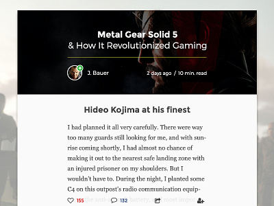 Day 018 - Blog Post blog blog post daily challenge gaming mgs5 ui ui design